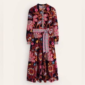 Boden Alba Cord Maxi Dress French Cosmic Red